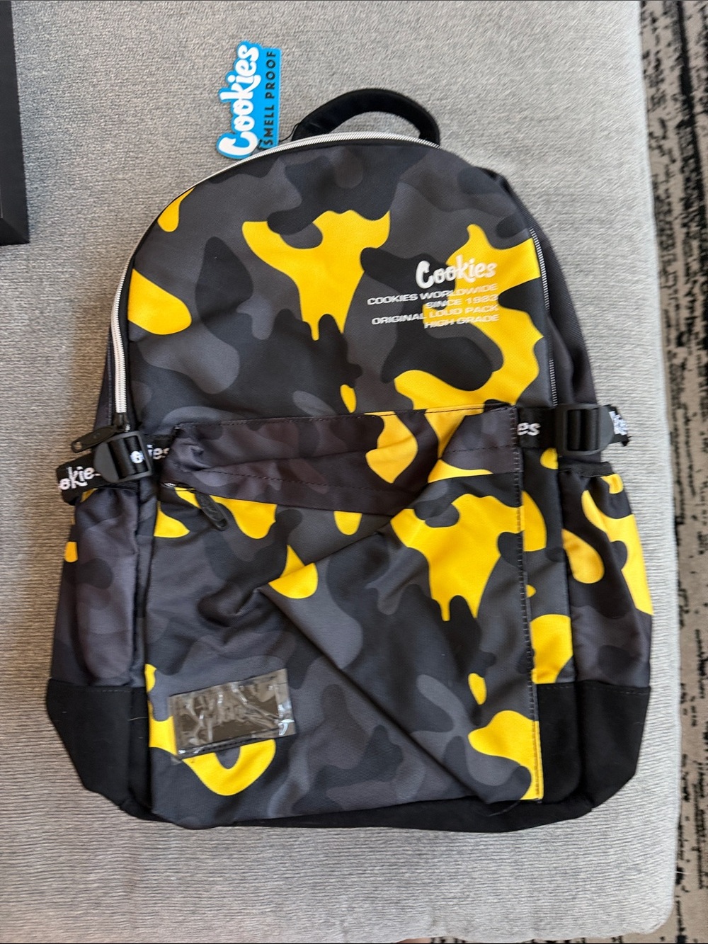 Cookies Men’s Yellow & Black Camo Backpack